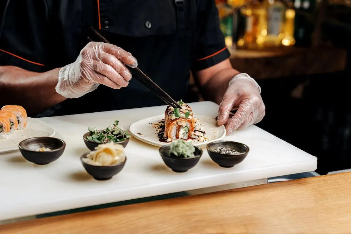 Gourmet Sushi Plating at Teppan Salem Enterprise LLC, a Japanese Restaurant in Salem
